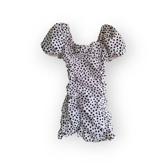 ZARA s/s Polka Dot Puff Sleeve Mini Dress Size M - Picture 9 of 16